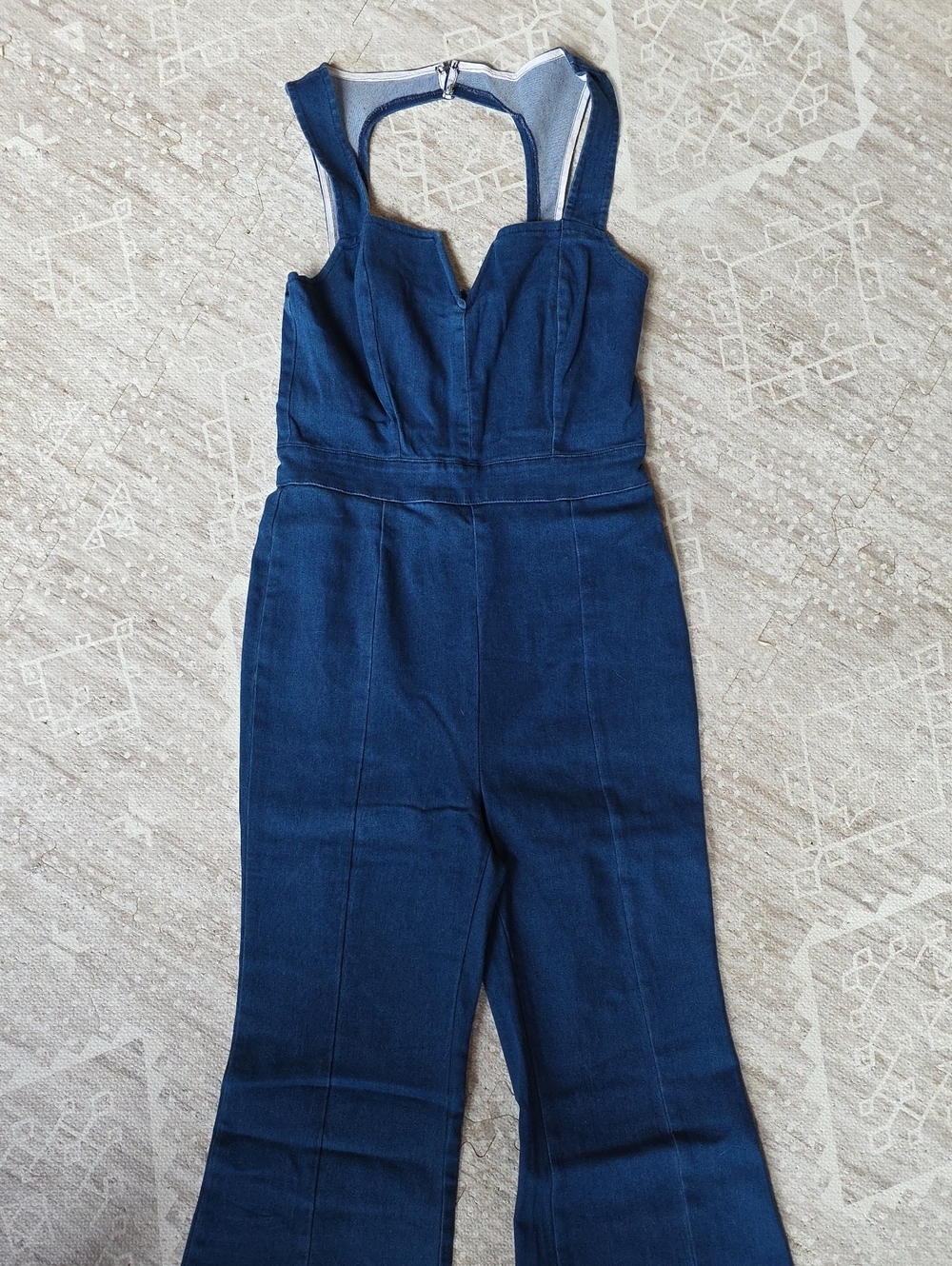 Altar'd State Dark Blue Denim Jumpsuit (missing one clasp)